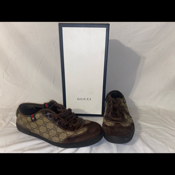 Suede/Canvas Coated Low Top Sneakers Size8.5